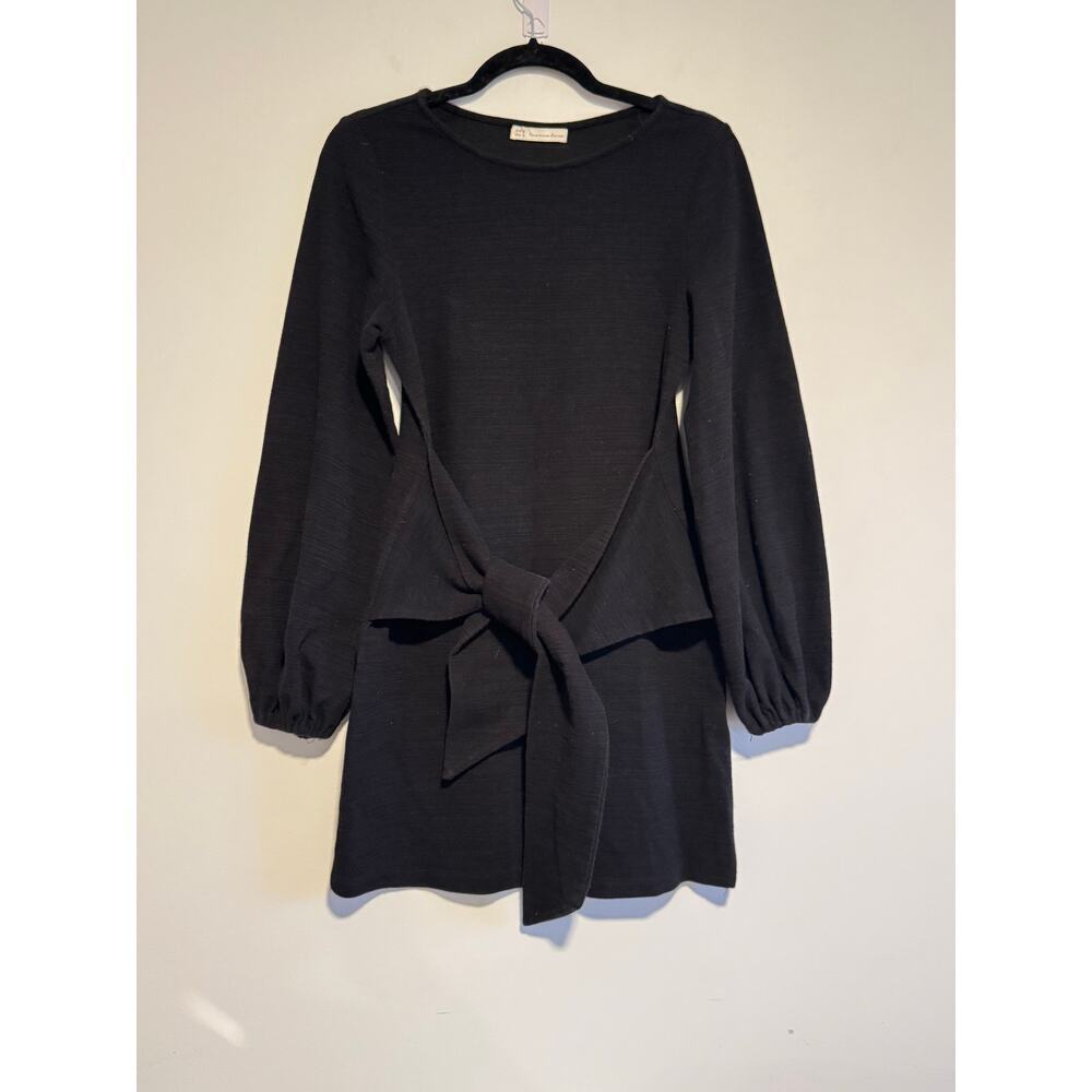 Womens Little Black Dress Lantern Sleeves‎ Workwear Dark Coquette Goth SIZE S